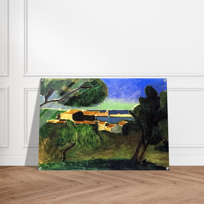 LANDSCAPE AT COLLIOURE III 1907 - Henri Matisse Acrylic Print - 70x100 cm / 28x40″ inches | Henri Matisse Wall Art | Henri Matisse Prints
