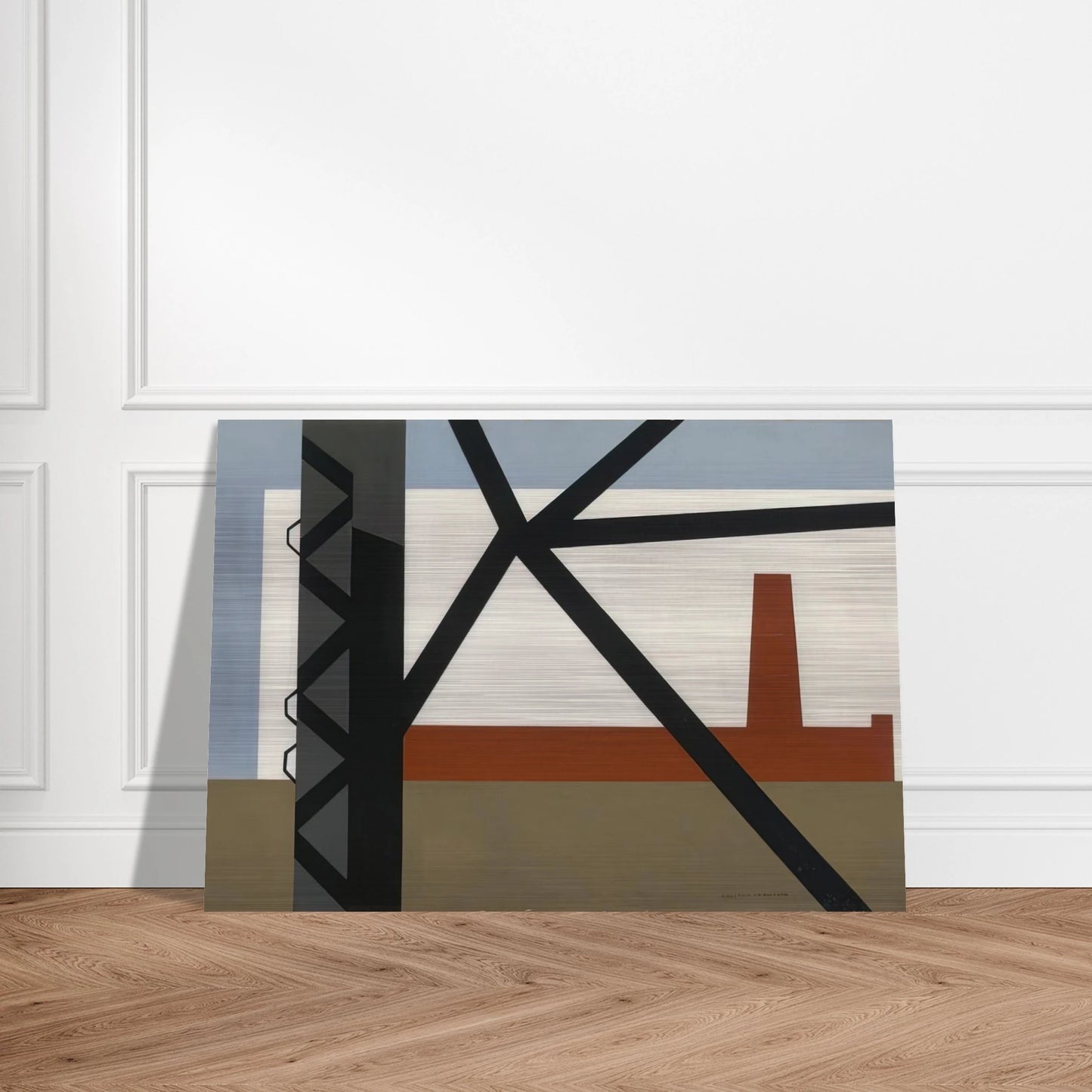 From the Bridge - 1942 - Ralston Crawford Brushed Aluminum Print - 70x100 cm / 28x40 inches | Ralston Crawford Aluminum Print | Ralston Crawford Prints