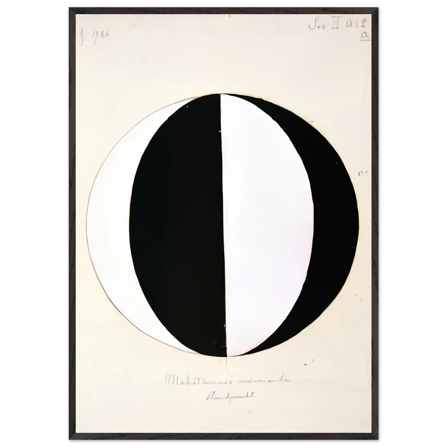 Hilma af Klint - THE MAHATMAS PRESENT STANDING POINT SERIES II NO 2A 1920 Wall art - 27x35 cm / 11x14 inches - Fine Art Poster-canvas - -