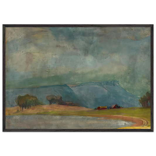 Dodge Ranch - Tonalism - Xavier Martinez 70x100 cm / 28x40 inches Framed Art Print – Black Wooden Frame