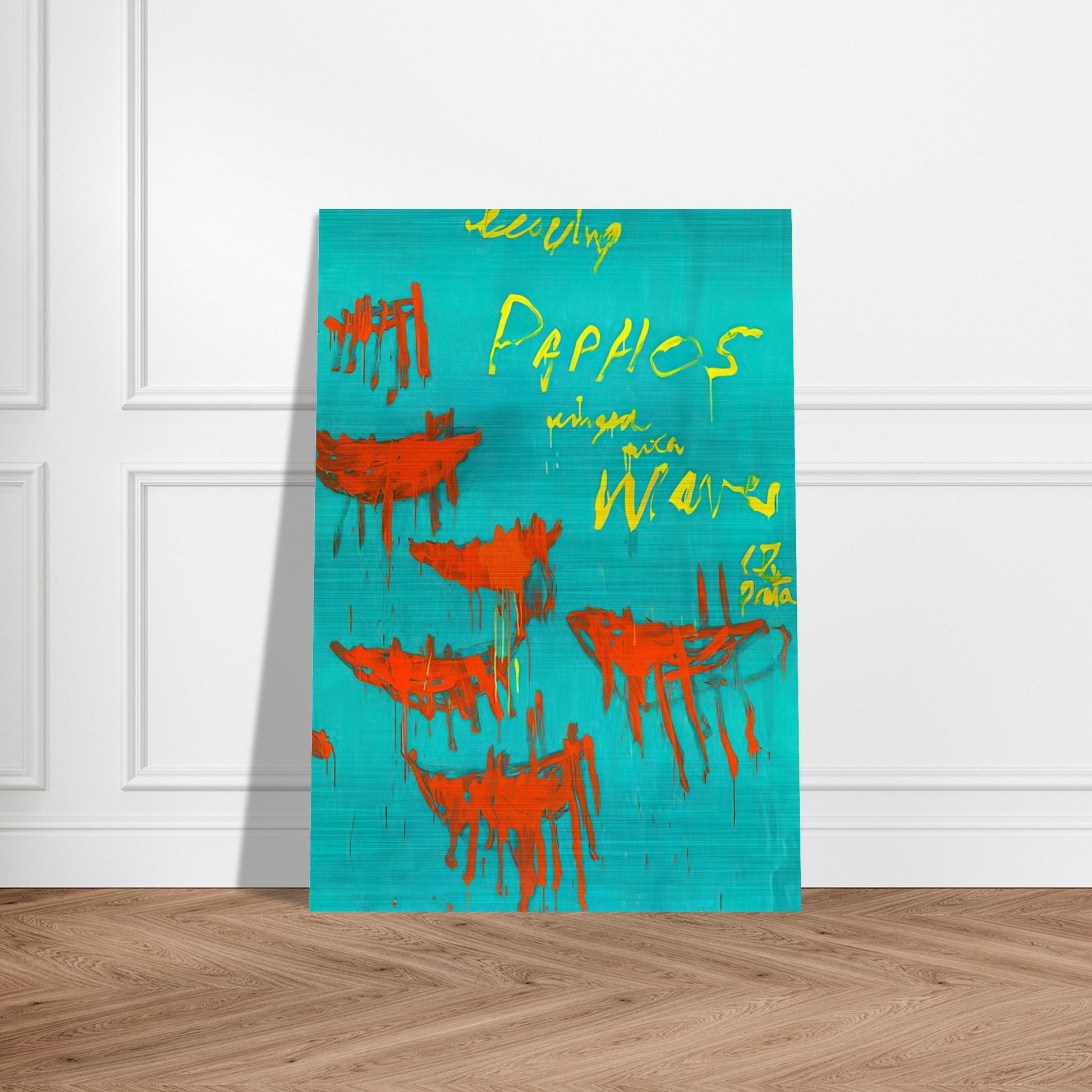 Leaving Paphos Ringed With Waves V - Cy Twombly Brushed Aluminum Print - 70x100 cm / 28x40 inches | Cy Twombly Aluminum Print | Cy Twombly Prints