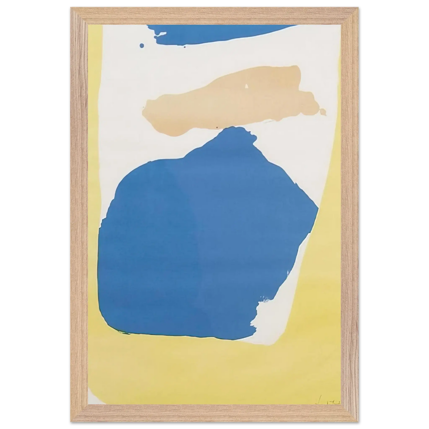 Helen Frankenthaler - Frankenthaler Preview - 1965 Wall art - 21x29.7 cm / 8x12" - Premium Wooden Framed Poster With Fine Art Paper - White frame