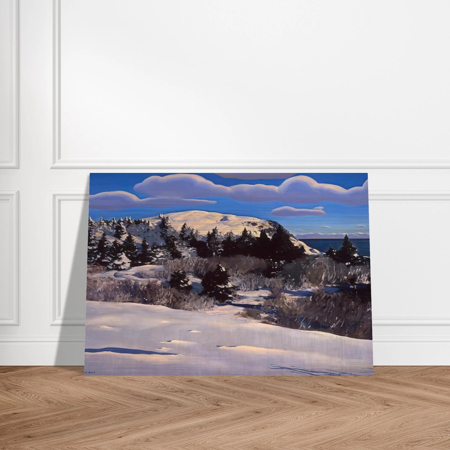 Maine Headland, Winter - Rockwell Kent Brushed Aluminum Print - 70x100 cm / 28x40 inches | Rockwell Kent Aluminum Print | Rockwell Kent Prints