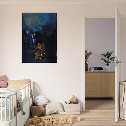 Vallée de Gorbio - Abstract Art - S. H. Raza Brushed Aluminum Print - 70x100 cm / 28x40 inches | S. H. Raza Aluminum Print | S. H. Raza Prints