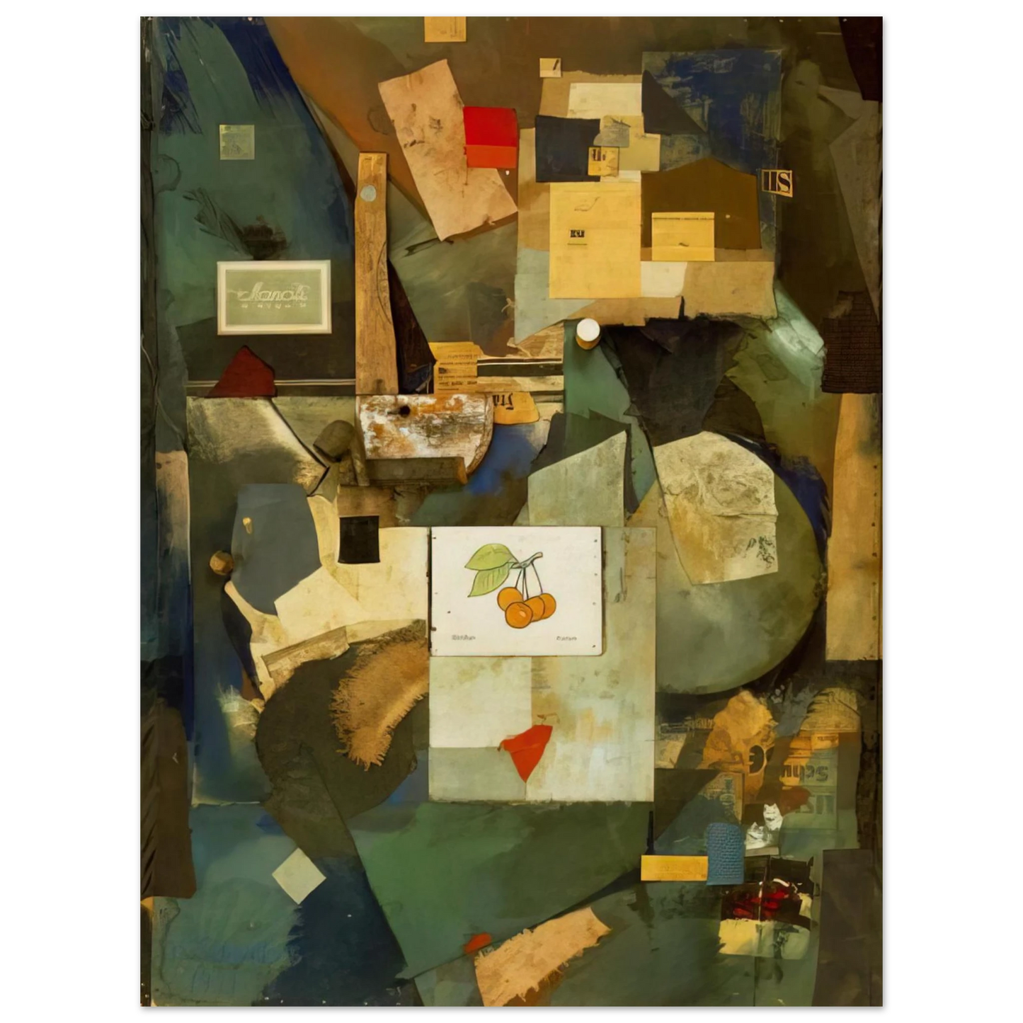 Kurt Schwitters - CHERRY PICTURE 1921  75x100 cm / 30x40inches Fine Art Poster