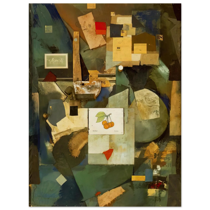 Kurt Schwitters - CHERRY PICTURE 1921  75x100 cm / 30x40inches Fine Art Poster
