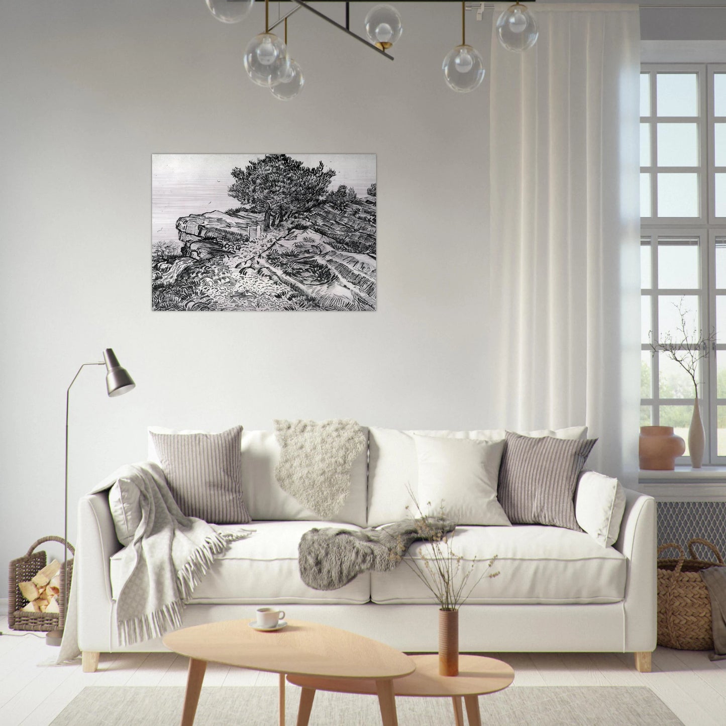 Montmajour - Vincent van Gogh Brushed Aluminum Print - 70x100 cm / 28x40 inches | Vincent van Gogh Aluminum Print | Vincent van Gogh Prints