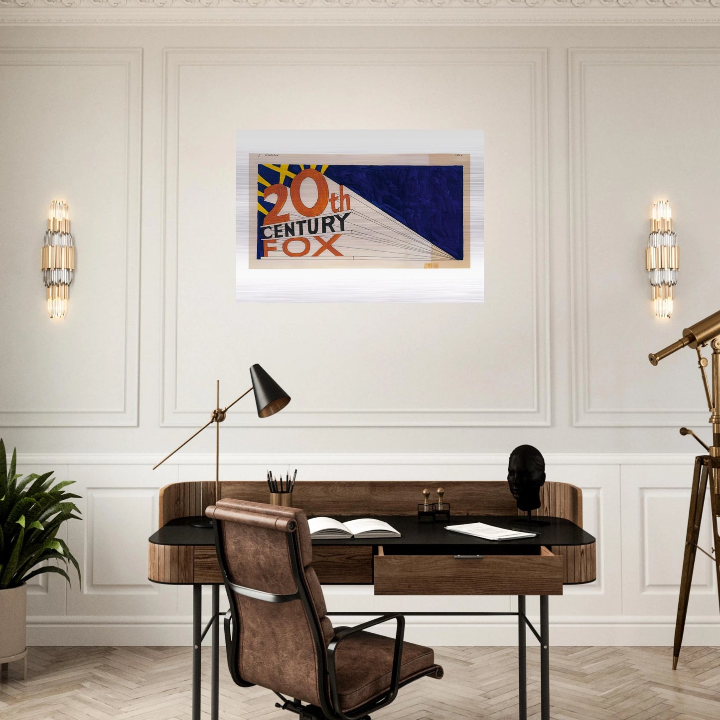 TRADEMARK 7 1962 - Edward Ruscha Brushed Aluminum Print - 70x100 cm / 28x40 inches | Edward Ruscha Aluminum Print | Edward Ruscha Prints