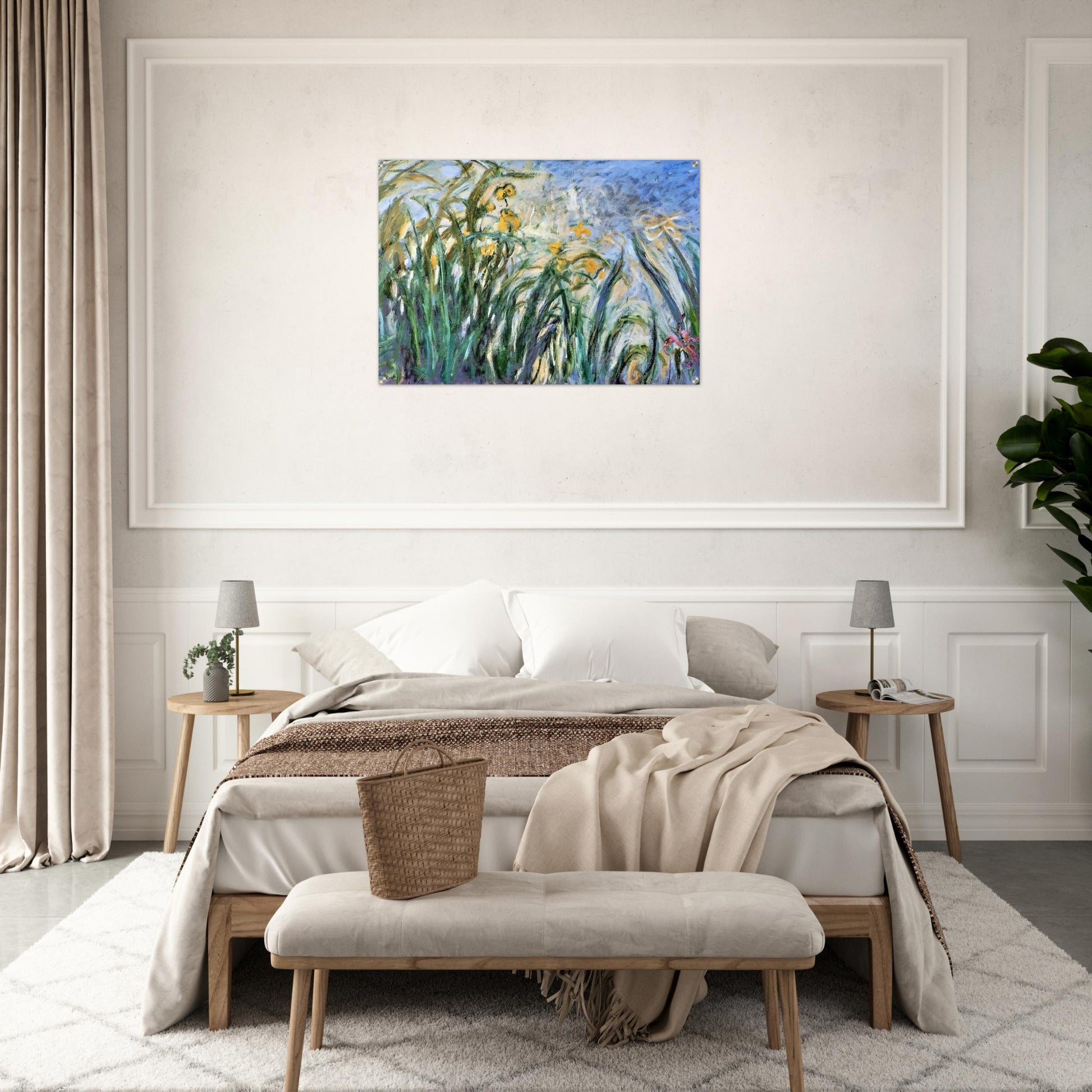 Yellow Irises and Malva - claude monet Acrylic Print - 70x100 cm / 28x40″ inches