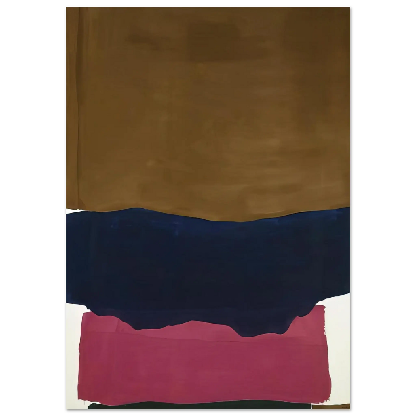 Helen Frankenthaler - Indian Summer - 1967 Wall art - 50x70 cm / 20x28 Inches - Premium Wooden Framed Poster With Fine Art Paper - White frame