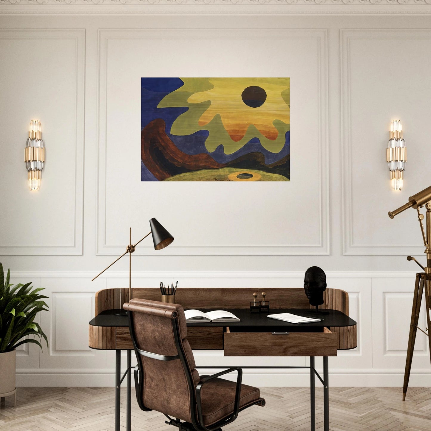 Sun - 1943 - Arthur Dove Brushed Aluminum Print - 70x100 cm / 28x40 inches | Arthur Dove Aluminum Print | Arthur Dove Prints