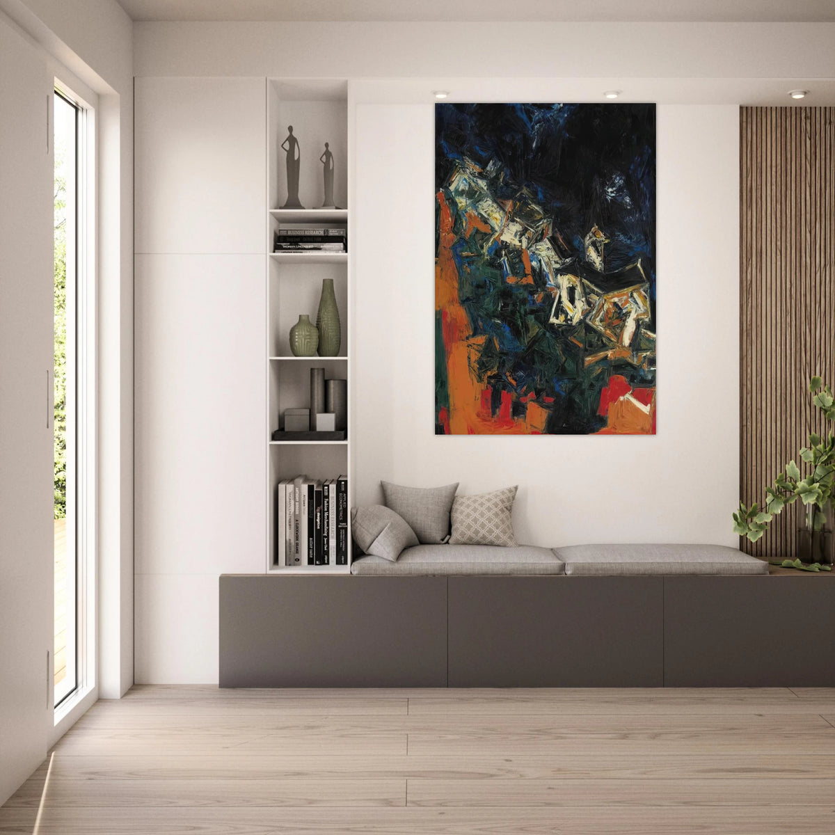 Clocher du Village - 1958 - S. H. Raza Art Prints - 100x150 cm / 40x60″ inches | S. H. Raza Poster | S. H. Raza Prints