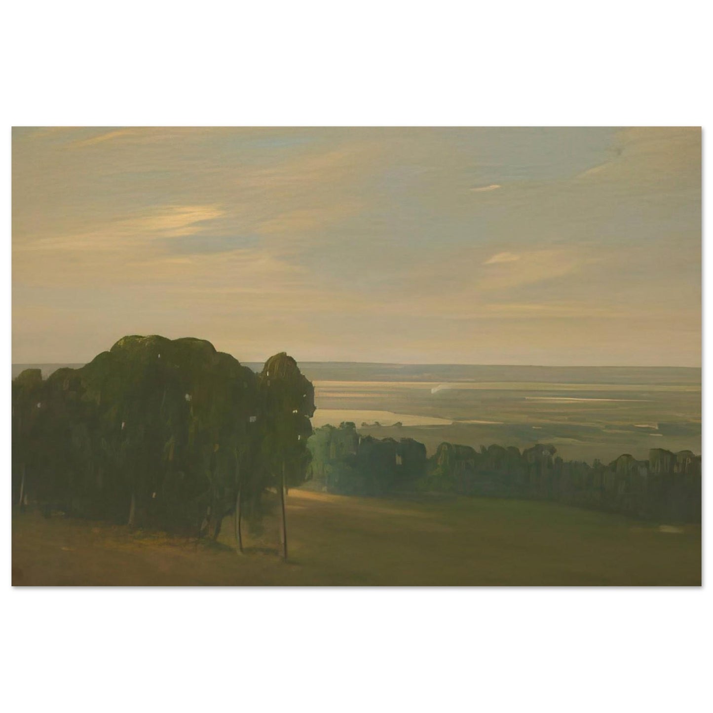 Eucalyptus Grove in a Vast Landscape - Tonalism - Xavier Martinez Art Prints - 100x150 cm / 40x60″ inches | Xavier Martinez Poster | Xavier Martinez Prints