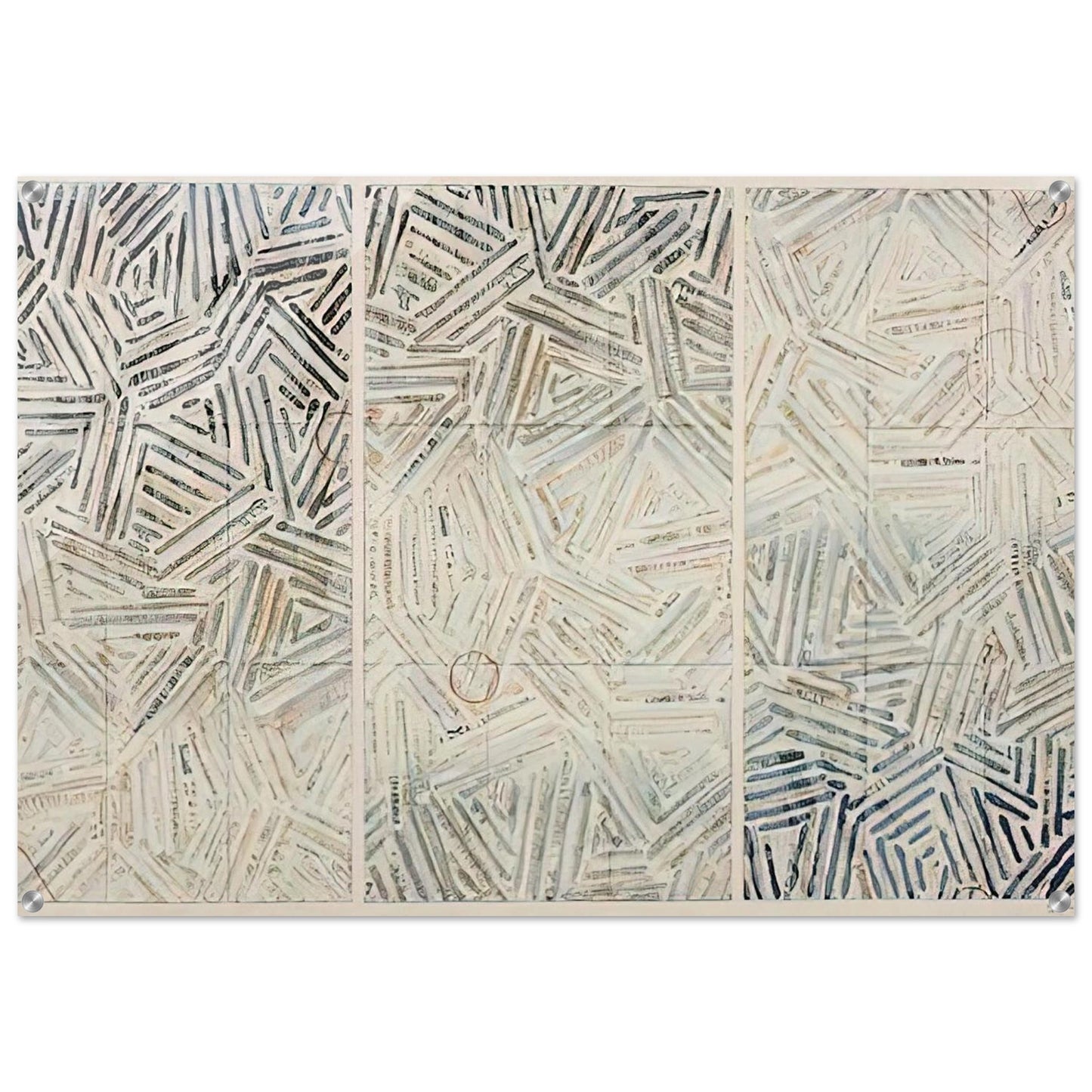 BETWEEN THE CLOCK AND THE BED 1989 - Jasper Johns Acrylic Print - 70x100 cm / 28x40″ inches