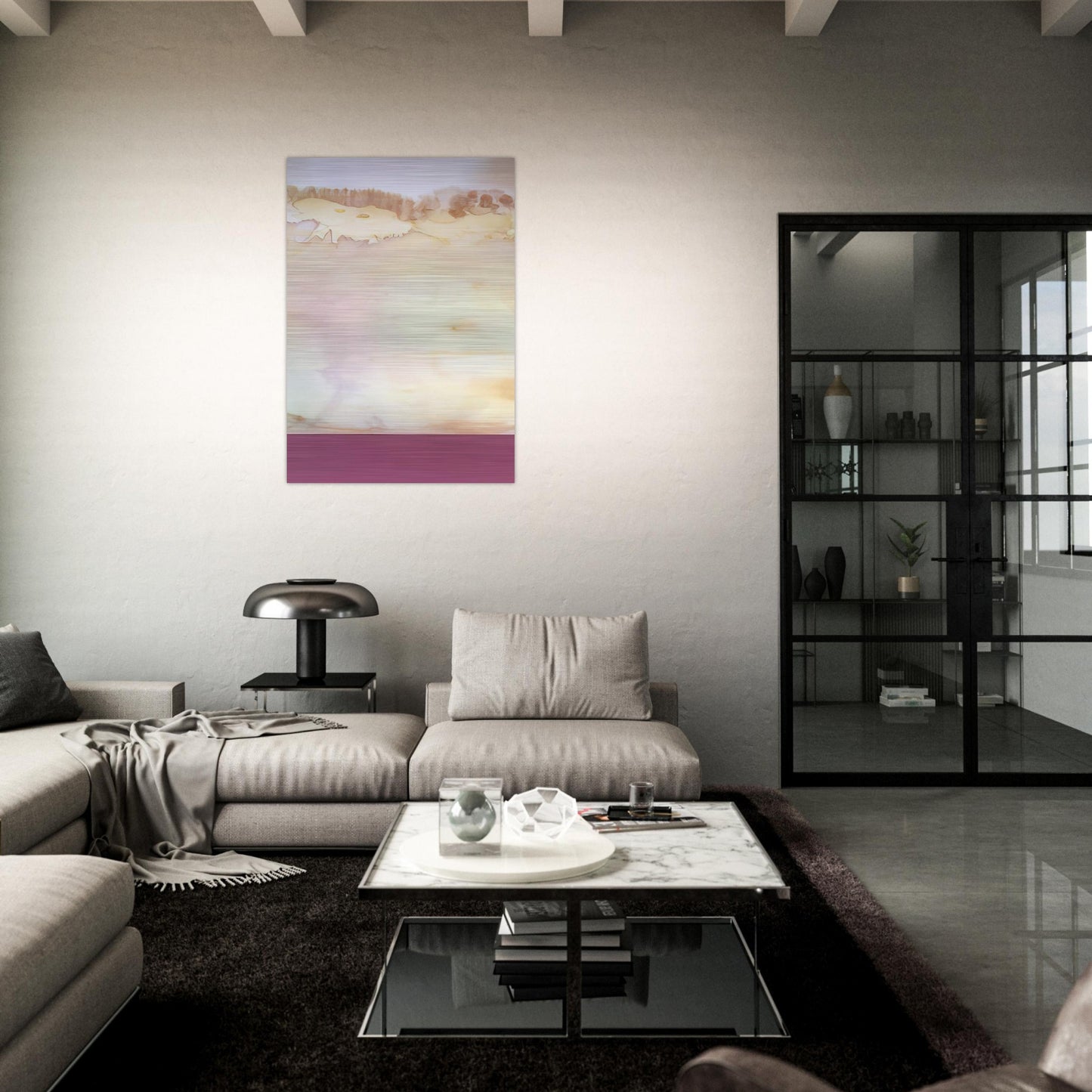 Akrab - 1969 - Ronnie Landfield Brushed Aluminum Print - 70x100 cm / 28x40 inches | Ronnie Landfield Aluminum Print | Ronnie Landfield Prints