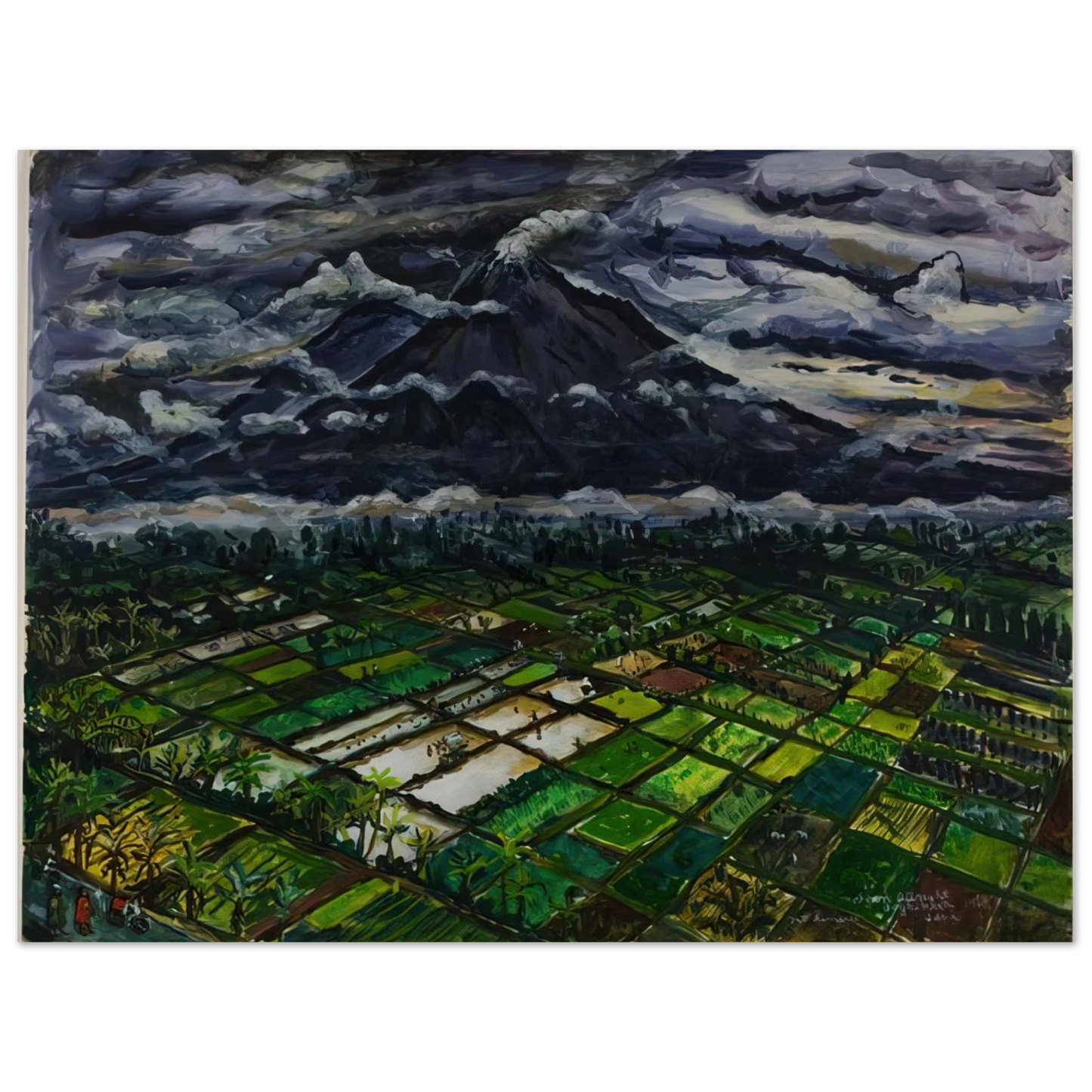 Ivan Albright - MT SEMERU JADKA KURA JAVA 1969  75x100 cm / 30x40inches Fine Art Poster