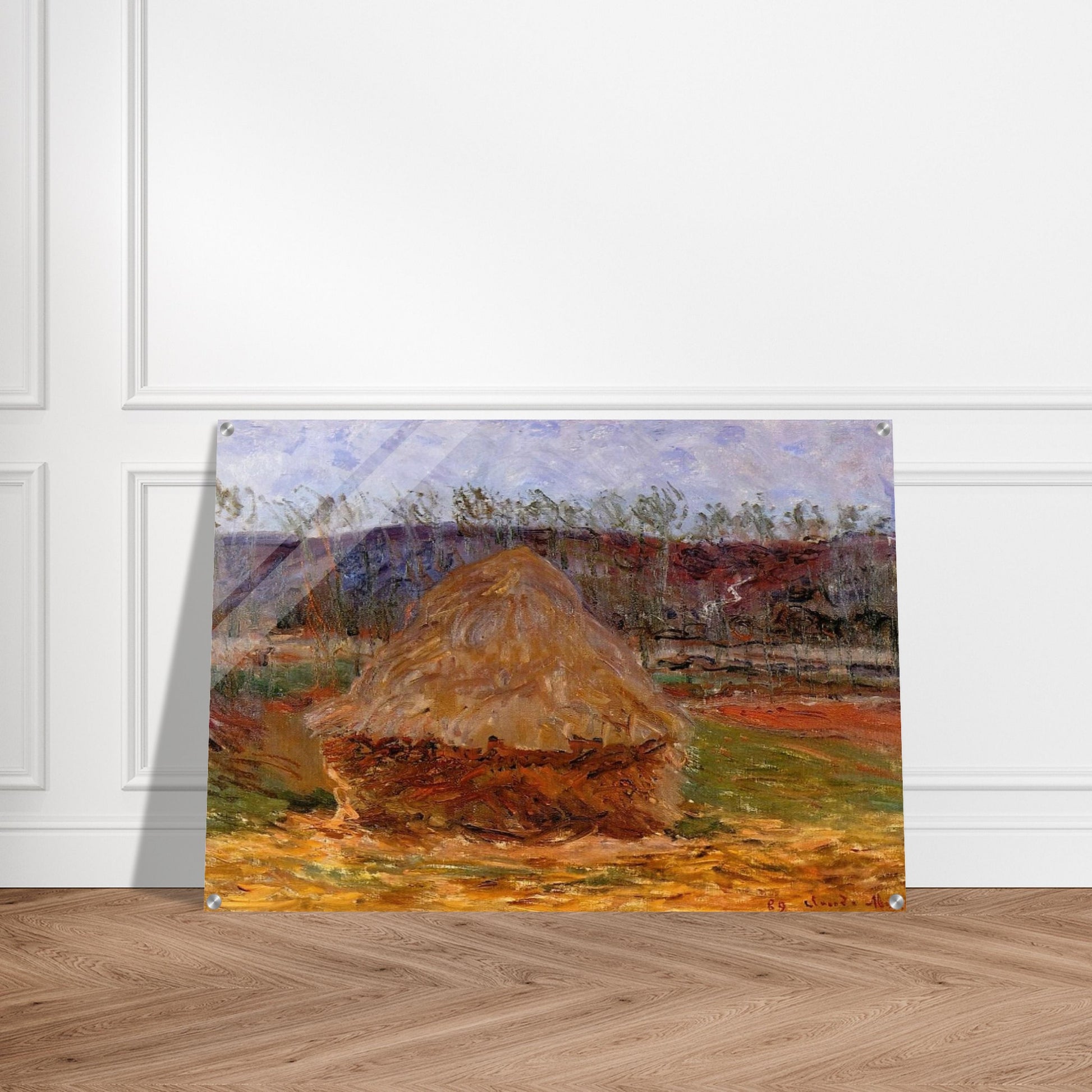 Grainstack at Giverny - claude monet Acrylic Print - 70x100 cm / 28x40″ inches