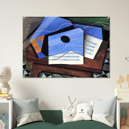 GUITAR ON A TABLE 1915 - Juan Gris Acrylic Print - 70x100 cm / 28x40″ inches