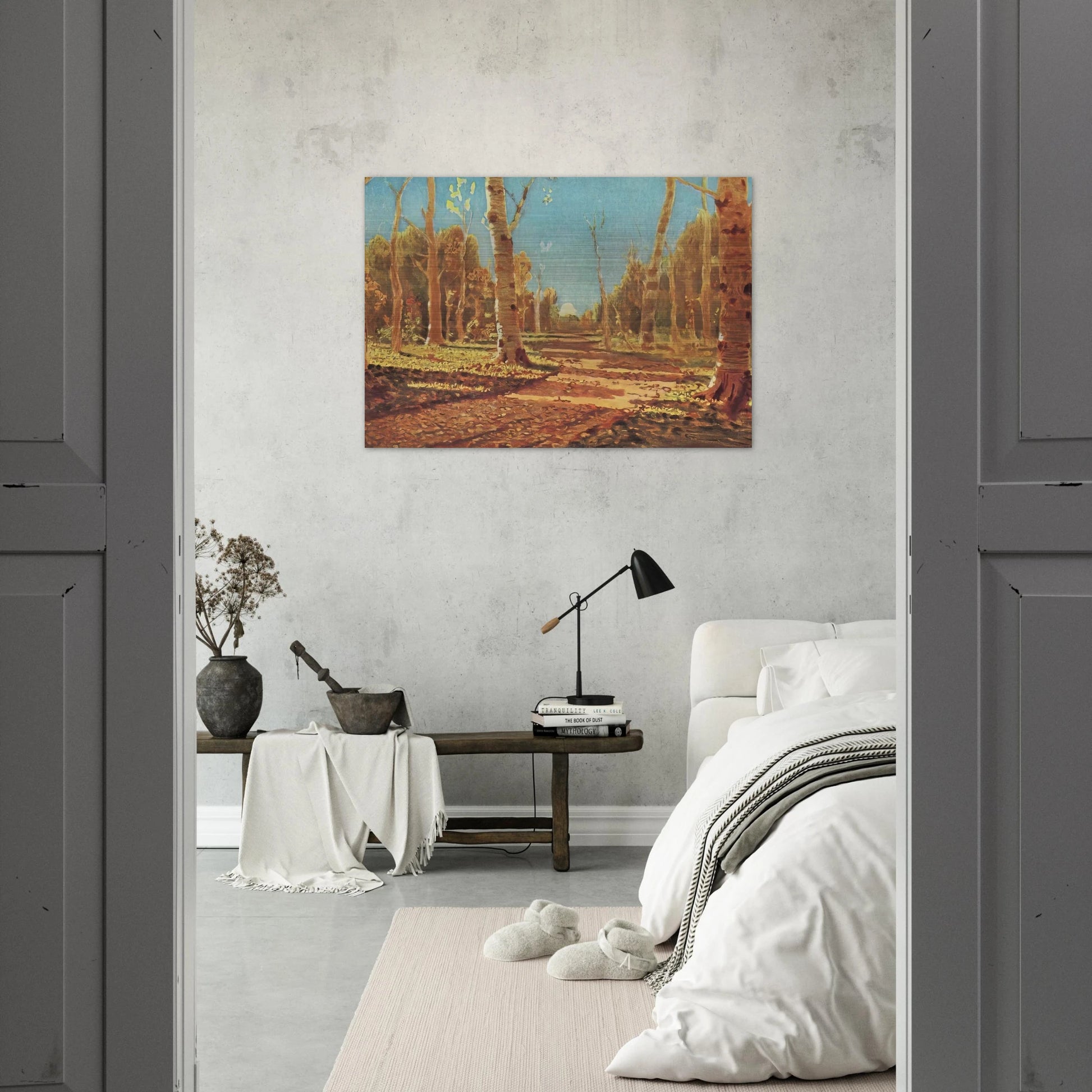 A Birch Grove - Arkhyp Kuindzhi Brushed Aluminum Print - 70x100 cm / 28x40 inches | Arkhyp Kuindzhi Aluminum Print | Arkhyp Kuindzhi Prints