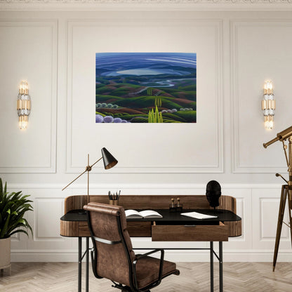 Umbria primavera - 1945 - Gerardo Dottori Brushed Aluminum Print - 70x100 cm / 28x40 inches | Gerardo Dottori Aluminum Print | Gerardo Dottori Prints