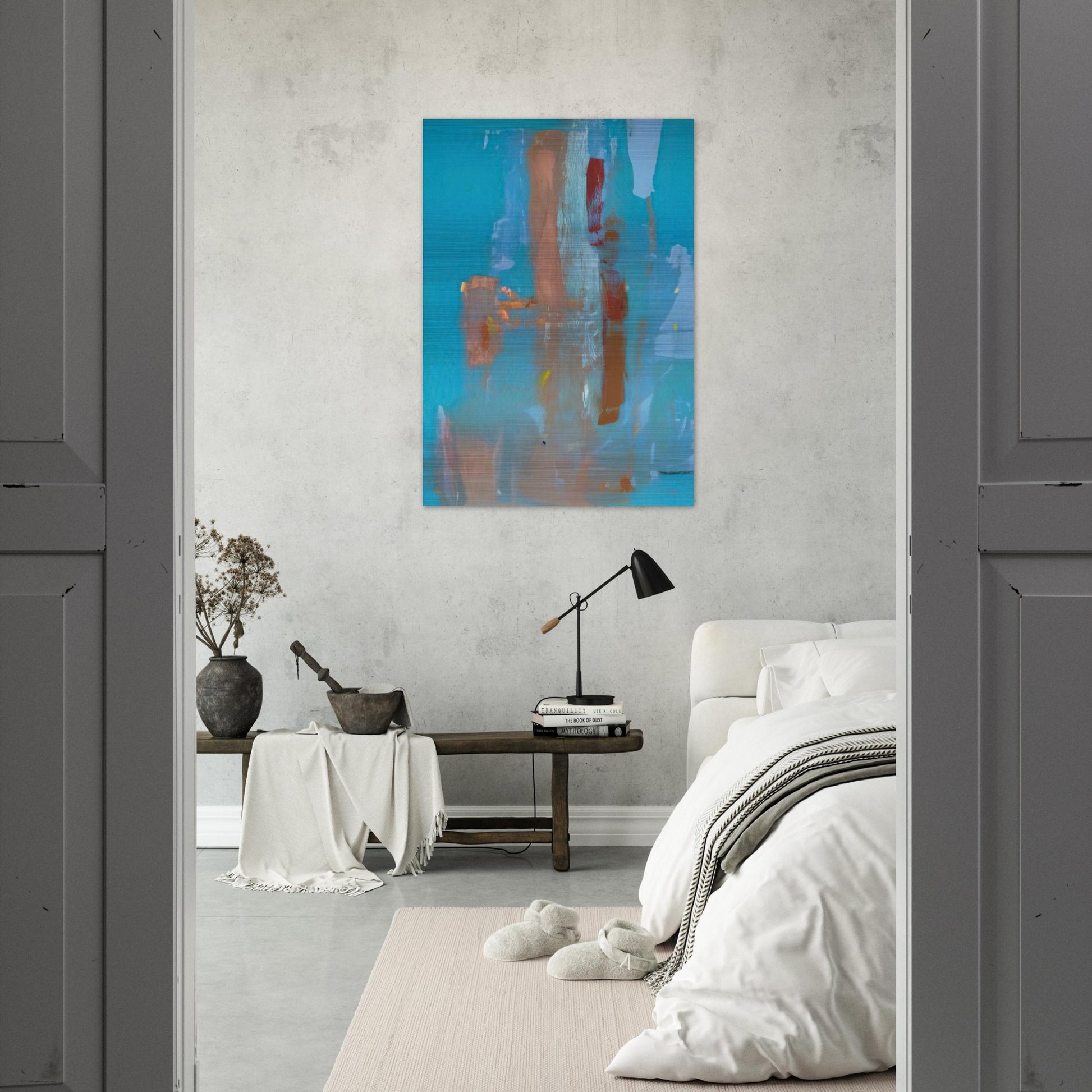 In on Blue - 1976 - Helen Frankenthaler Brushed Aluminum Print - 70x100 cm / 28x40 inches | Helen Frankenthaler Aluminum Print | Helen Frankenthaler Prints