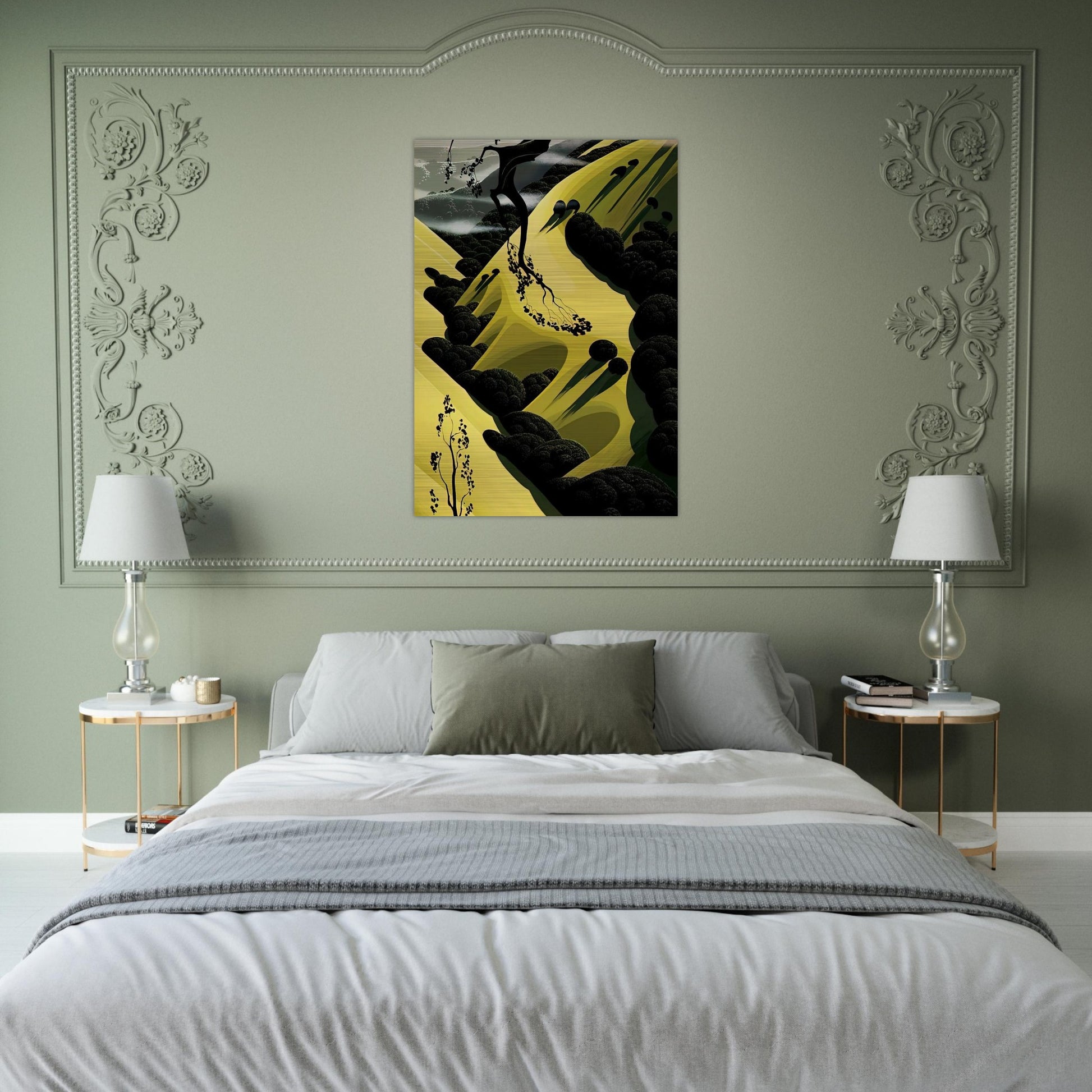 High Country Valley - Eyvind Earle Brushed Aluminum Print - 70x100 cm / 28x40 inches | Eyvind Earle Aluminum Print | Eyvind Earle Prints