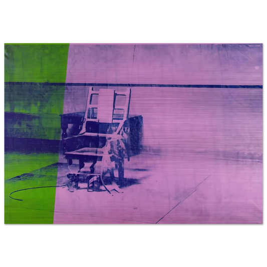 Big electric chair - Andy Warhol Brushed Aluminum Print - 70x100 cm / 28x40 inches | Andy Warhol Aluminum Print | Andy Warhol Prints