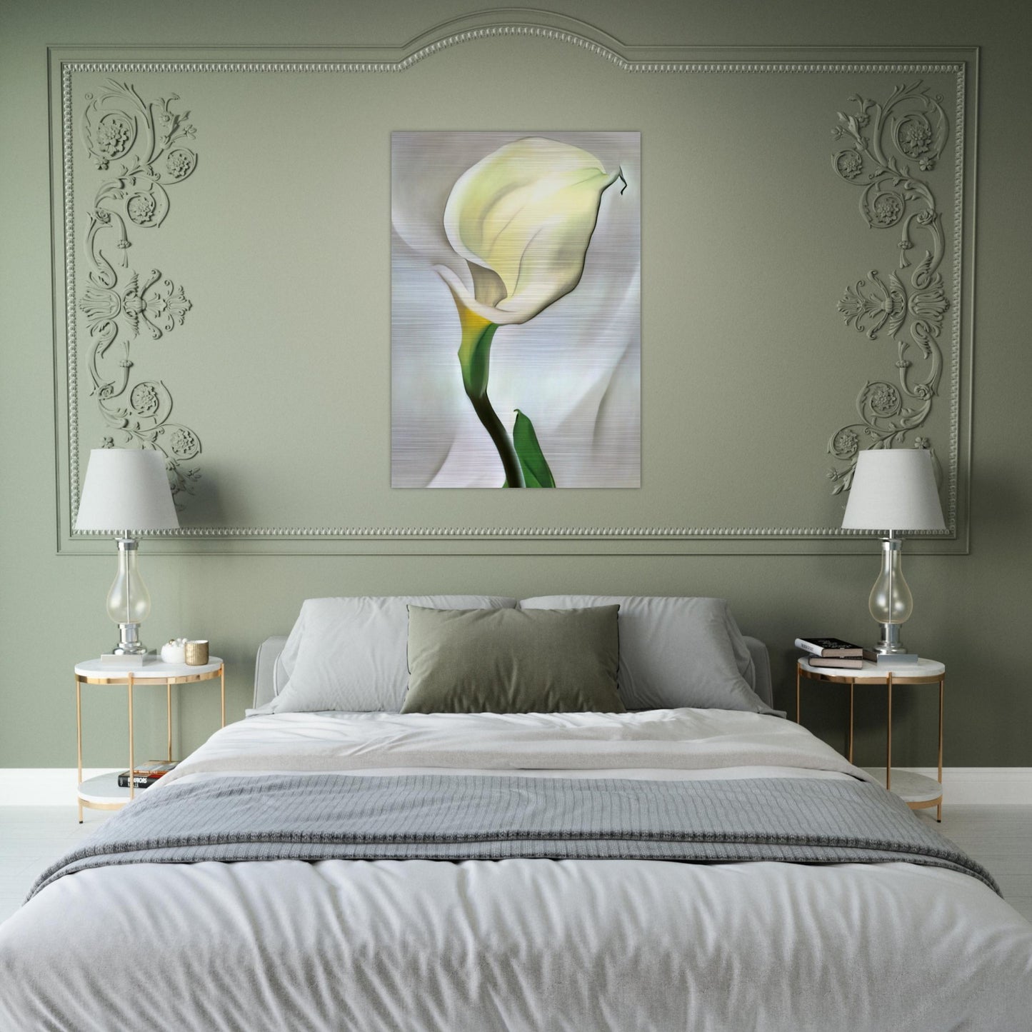 Calla Lily Turned Away - Georgia O'Keeffe Brushed Aluminum Print - 70x100 cm / 28x40 inches | Georgia O'Keeffe Aluminum Print | Georgia O'Keeffe Prints