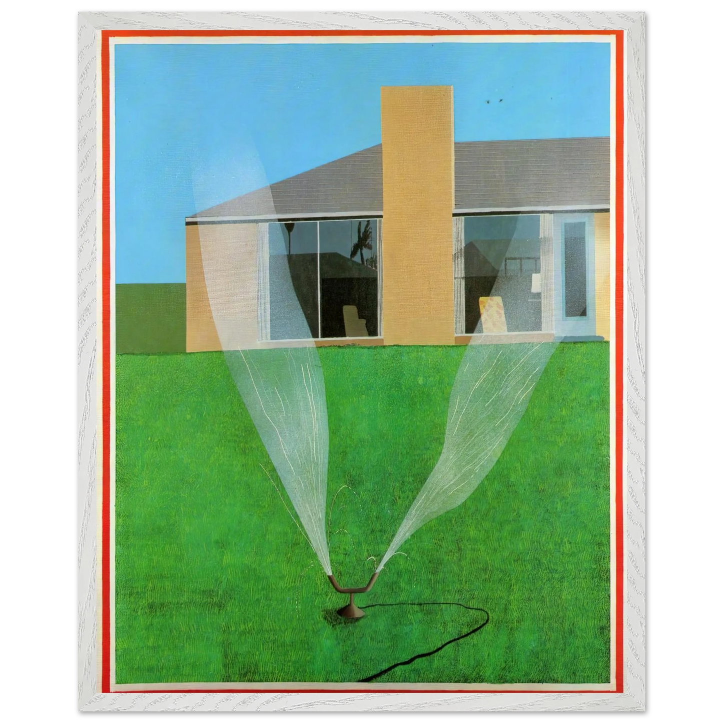 David Hockney - David Hockney Wall art - 60x80 cm / 24x32 inches - Premium Wooden Framed Poster With Fine Art Paper-canvas - Wood frame