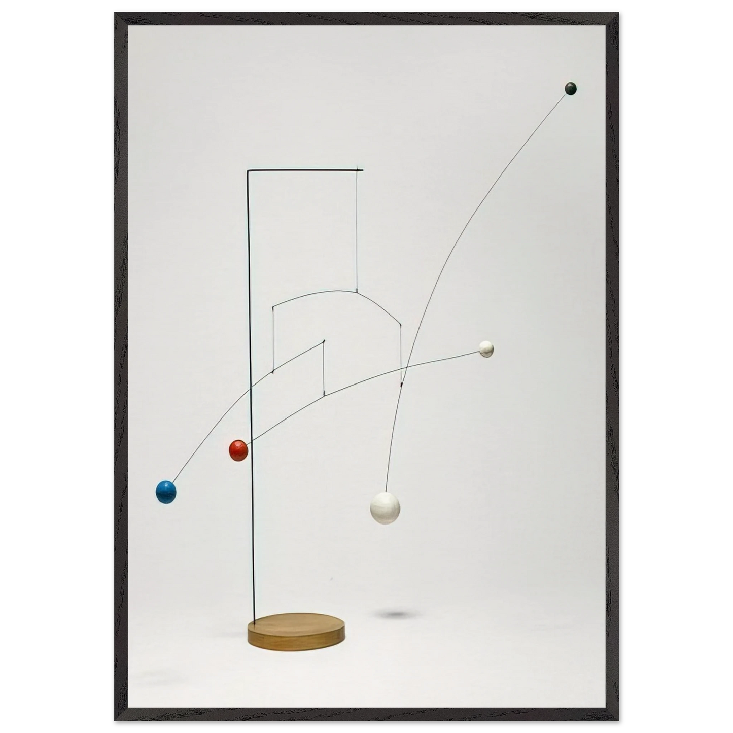 UNTITLED 1935 - Alexander Calder 70x100 cm / 28x40 inches Framed Art Print – Black Wooden Frame
