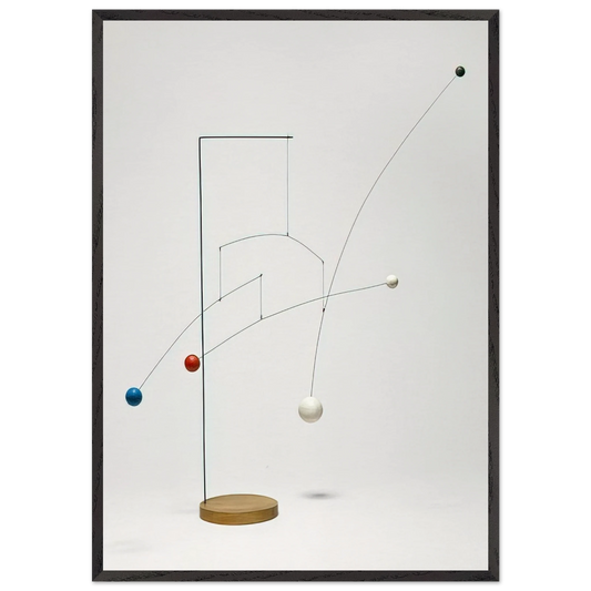 UNTITLED 1935 - Alexander Calder 70x100 cm / 28x40 inches Framed Art Print – Black Wooden Frame
