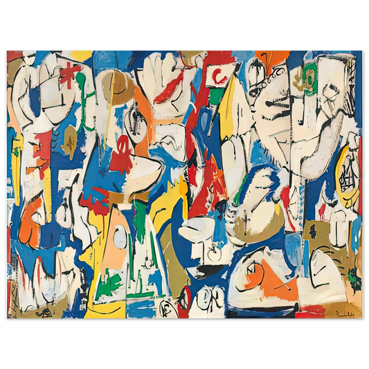 Helen Frankenthaler - The Jugglers, 1951- Wall Art - 21x29.7 cm / 8x12" - Fine Art Poster-canvas - -