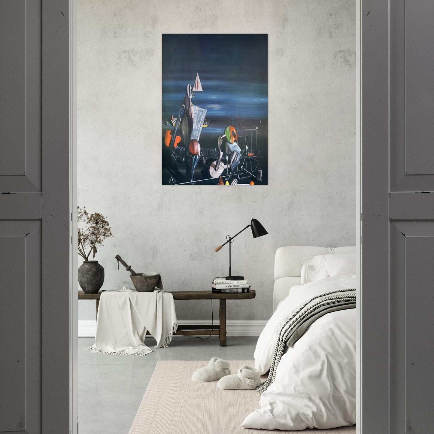 Slowly Toward The North - Yves Tanguy Brushed Aluminum Print - 70x100 cm / 28x40 inches | Yves Tanguy Aluminum Print | Yves Tanguy Prints
