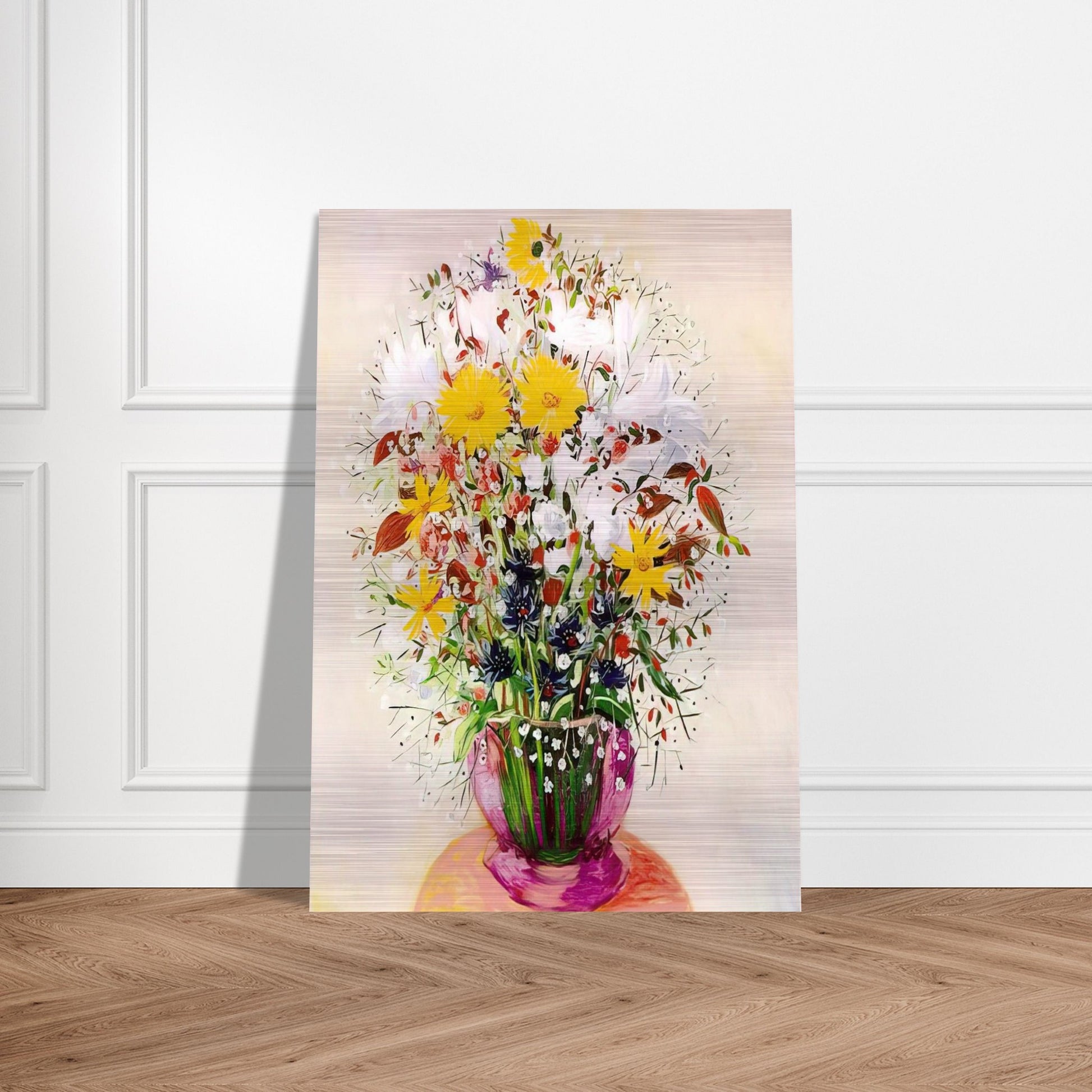 BOUQUET OF FLOWERS - Moise Kisling Brushed Aluminum Print - 70x100 cm / 28x40 inches | Moise Kisling Aluminum Print | Moise Kisling Prints