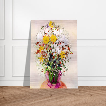 BOUQUET OF FLOWERS - Moise Kisling Brushed Aluminum Print - 70x100 cm / 28x40 inches | Moise Kisling Aluminum Print | Moise Kisling Prints