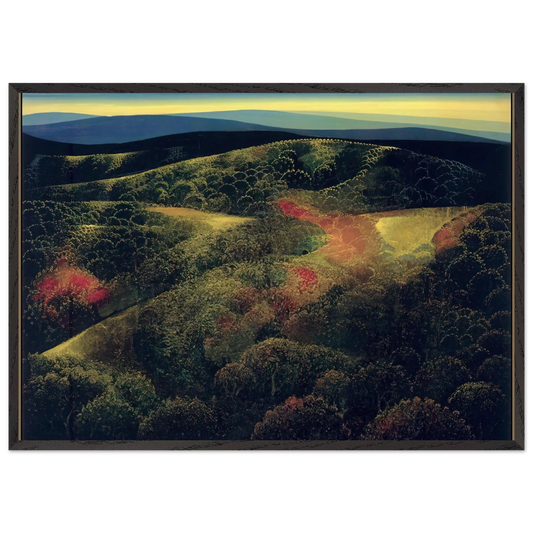 Late October - Eyvind Earle 70x100 cm / 28x40 inches Framed Art Print – Black Wooden Frame