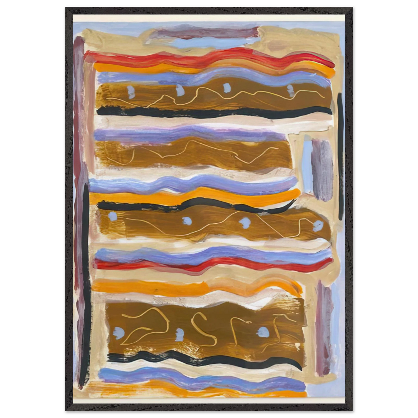 Untitled - 1950 N4 - Betty Parsons 70x100 cm / 28x40 inches Framed Art Print – Black Wooden Frame