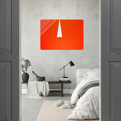 Red with White Triangle - 1961 - Carmen Herrera Acrylic Print - 70x100 cm / 28x40″ inches