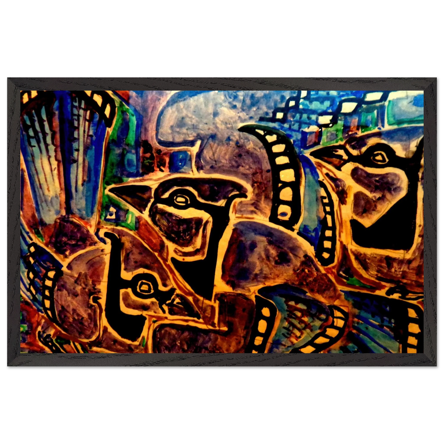 Walter Inglis Anderson - Walter Anderson Wall art - 30x45 cm / 12x18 inches - Premium Wooden Framed Poster With Fine Art Paper-canvas - Black frame