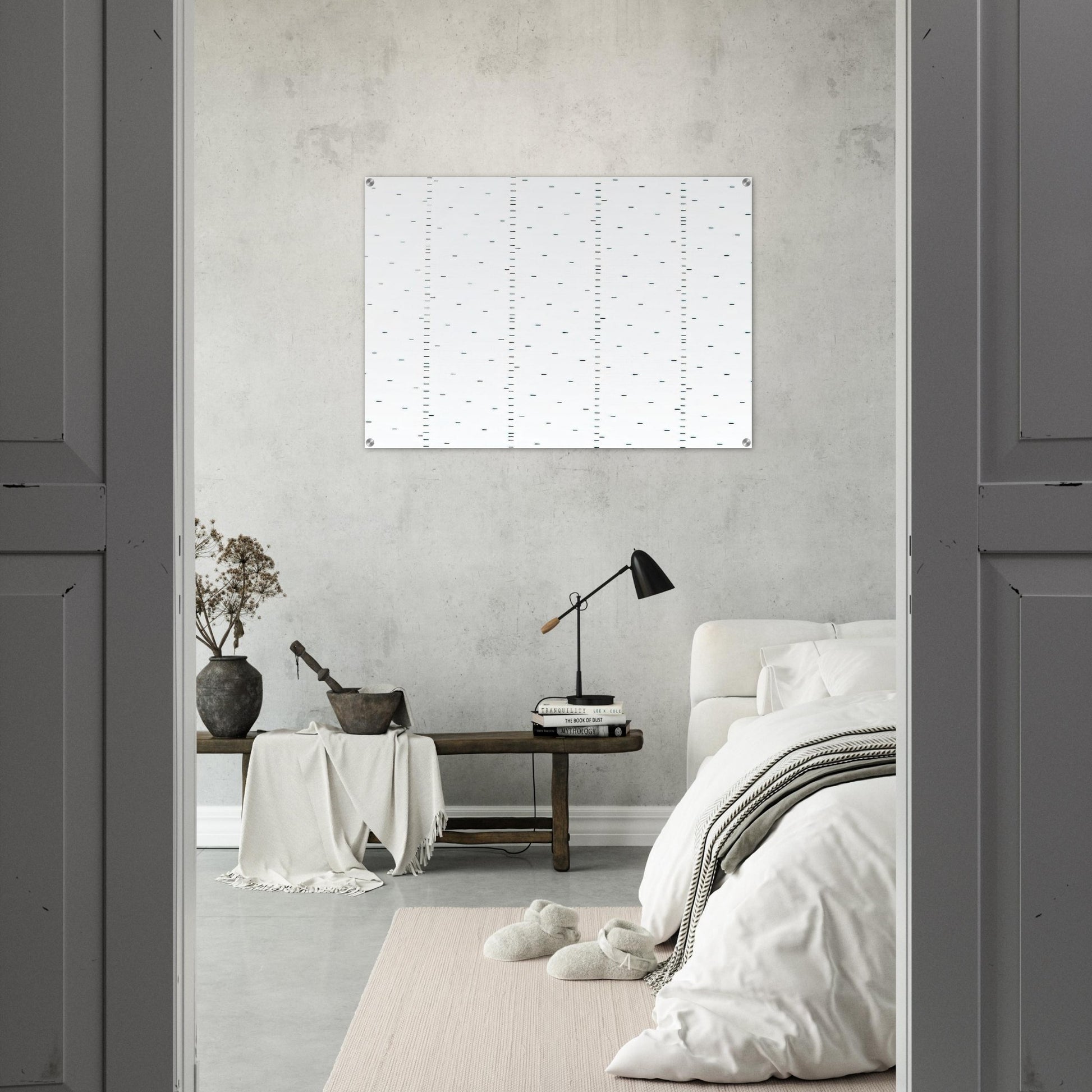 Every 15 cms, every 16 cms dash of one cm long - 1974 - Francois Morellet Acrylic Print - 70x100 cm / 28x40″ inches