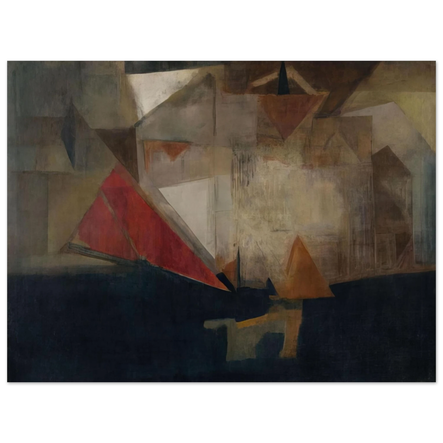 Nasreen Mohamedi - Untitled - 1963  75x100 cm / 30x40inches Fine Art Poster