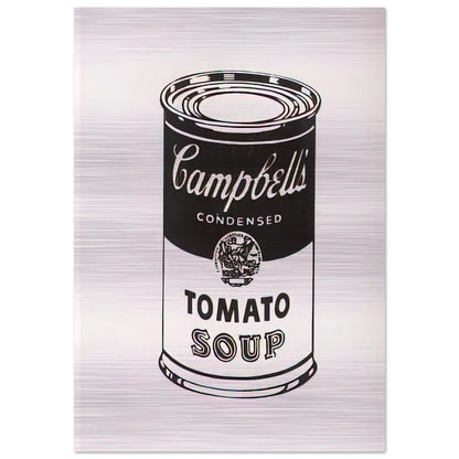 Campbell's Soup Can  Tomato -Retrospective Series - Andy Warhol Brushed Aluminum Print - 70x100 cm / 28x40 inches | Andy Warhol Aluminum Print | Andy Warhol Prints