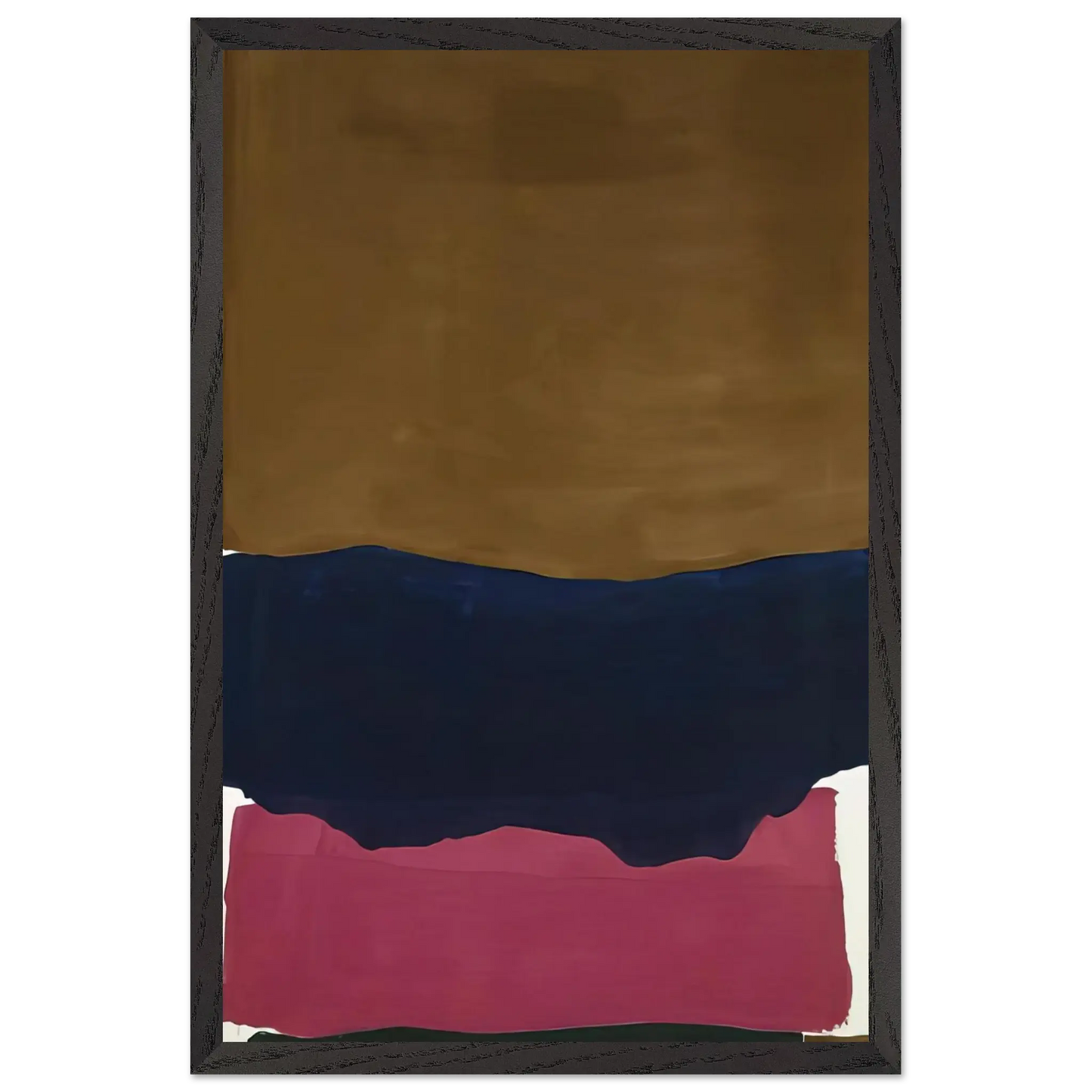 Helen Frankenthaler - Indian Summer - 1967 Wall art - 70x100 cm / 28x40 Inches - Premium Wooden Framed Poster With Fine Art Paper - Black frame