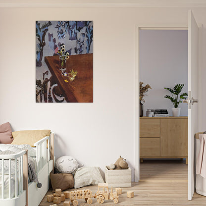 PANSIES ON A TABLE 1919 - Henri Matisse Brushed Aluminum Print - 70x100 cm / 28x40 inches | Henri Matisse Aluminum Print | Henri Matisse Prints