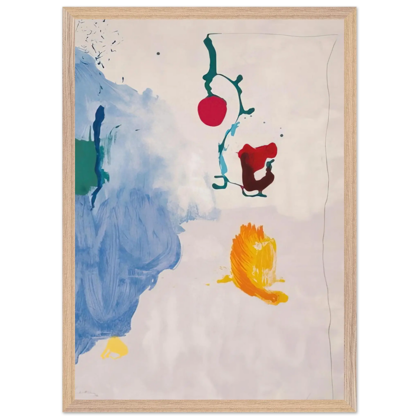 Helen Frankenthaler - Eve - 1995 Wall art - 30x40 cm / 12x16 Inches - Premium Wooden Framed Poster With Fine Art Paper - White frame