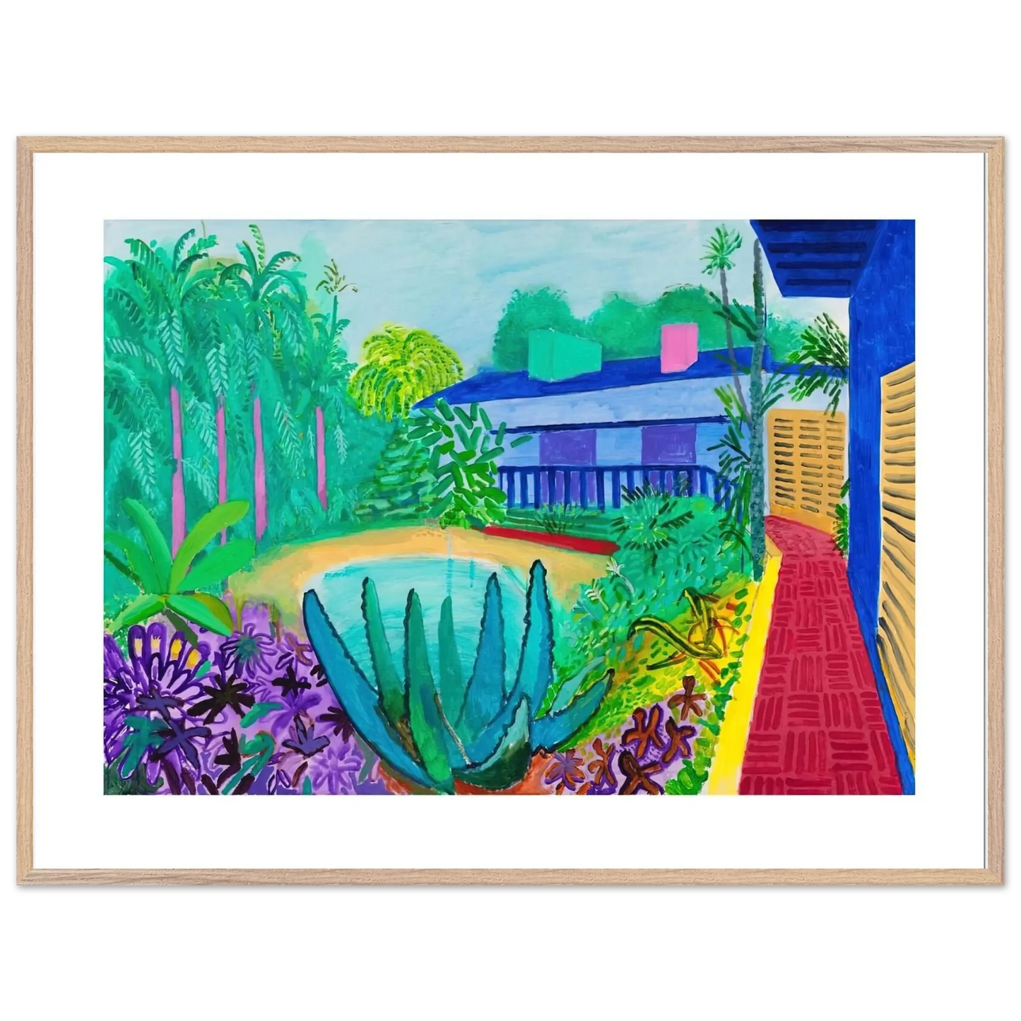 David Hockney - David Hockney Wall art - 50x70 cm / 20x28 Inches - Premium Wooden Framed Poster With Fine Art Paper - Black frame