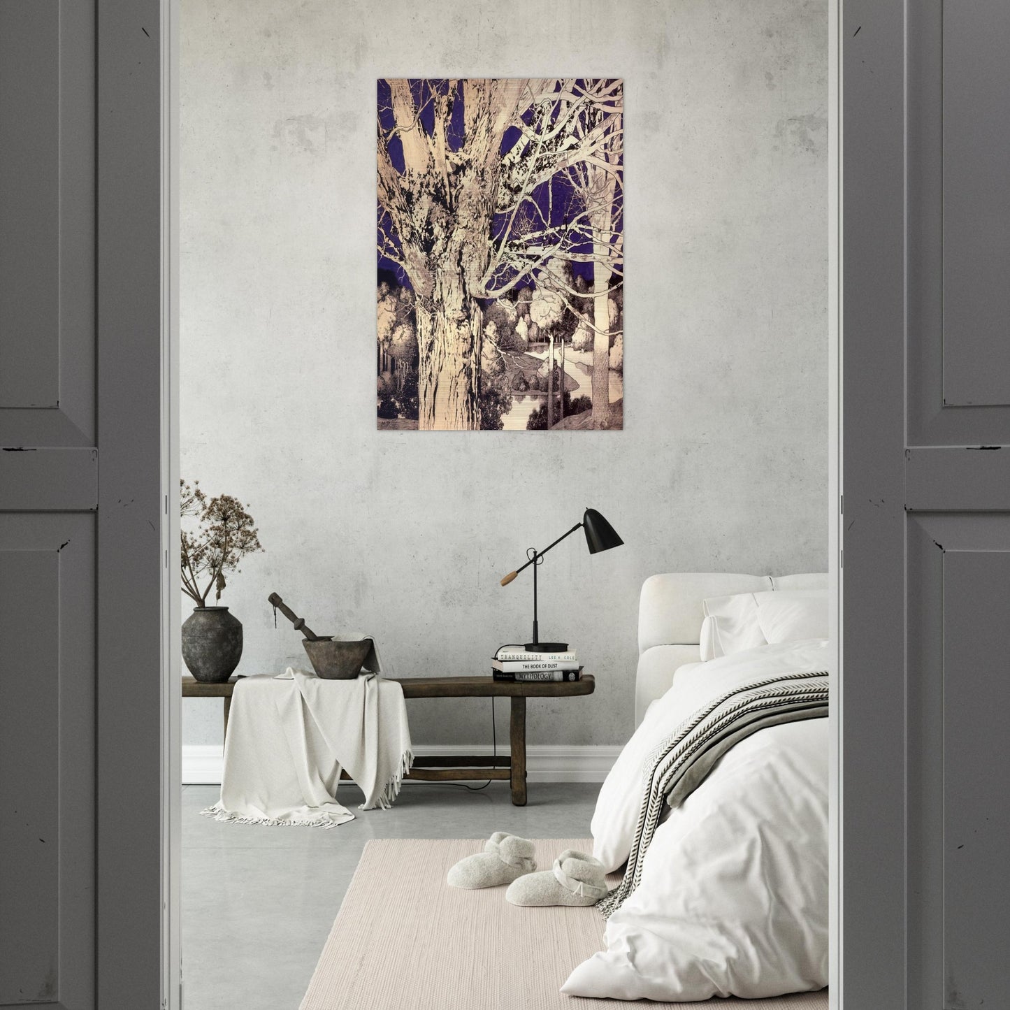 Solitude - Maxfield Parrish Brushed Aluminum Print - 70x100 cm / 28x40 inches | Maxfield Parrish Aluminum Print | Maxfield Parrish Prints