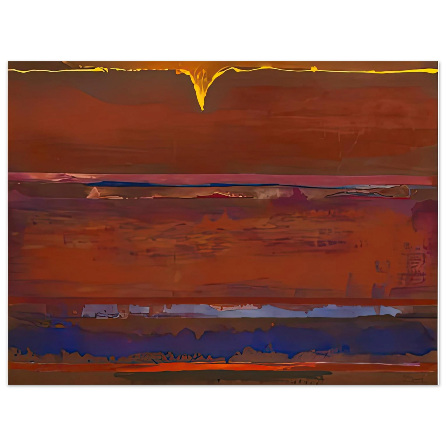 Helen Frankenthaler - Desert Pulse, 1991- Wall Art - 21x29.7 cm / 8x12" - Fine Art Poster-canvas - -