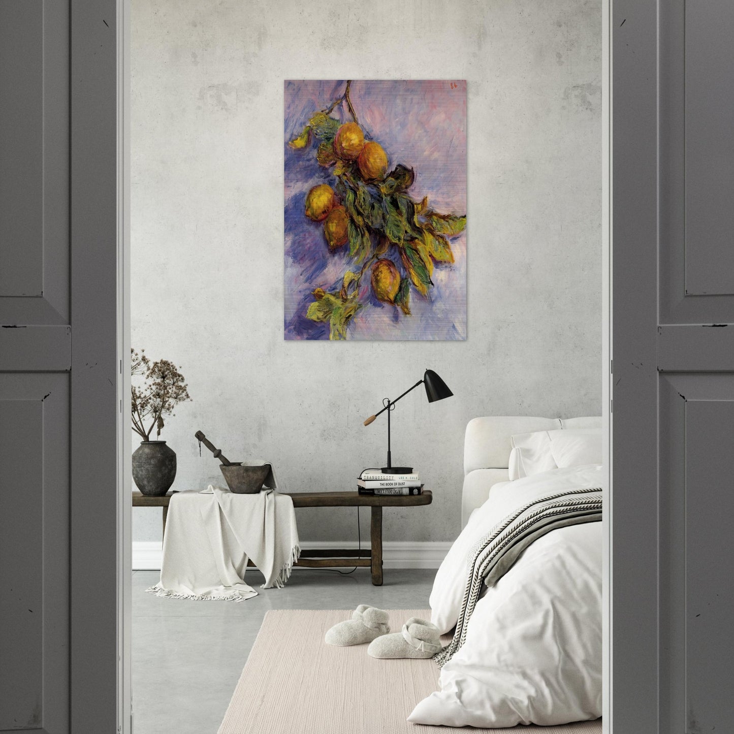Branch of Lemons - claude monet Brushed Aluminum Print - 70x100 cm / 28x40 inches | claude monet Aluminum Print | claude monet Prints