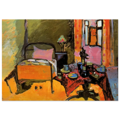 BEDROOM IN AINTMILLERSTRASSE 1909 - Wassily Kandinsky Brushed Aluminum Print - 70x100 cm / 28x40 inches | Wassily Kandinsky Aluminum Print | Wassily Kandinsky Prints